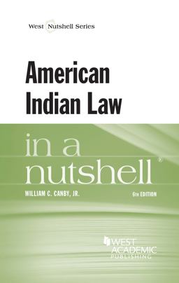 American Indian Law in a Nutshell:  9781628100082 Front Cover