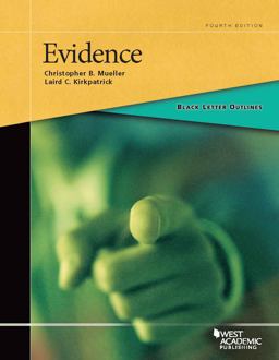 Black Letter Outline on Evidence 4th 9781628101409 Front Cover