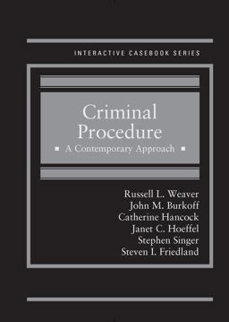 Criminal Procedure, a Contemporary Approach  9781628109665 Front Cover