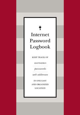 Internet Password Logbook (Red Leatherette) Keep Track of Usernames, Passwords, Web Addresses in One Easy and Organized Location  9781631065668 Front Cover
