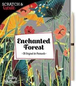 Scratch and Create: Enchanted Forest 20 Original Art Postcards  9781631593888 Front Cover
