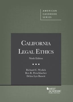 California Legal Ethics 9th 9781634592222 Front Cover