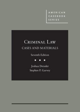 Cases and Materials on Criminal Law 7th 9781634601658 Front Cover