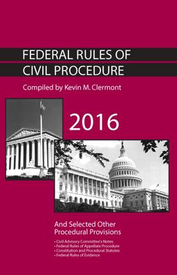 Federal Rules of Civil Procedure and Selected Other Procedural Provisions