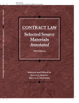 Contract Law, Selected Source Materials Annotated