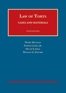 Law of Torts Cases and Materials 6th 9781634609456 Front Cover