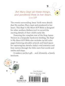 Kept in My Heart KJV Bible [Coral Woodland]