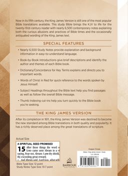 The KJV Study Bible, Large Print (Indexed) [Copper Cross]