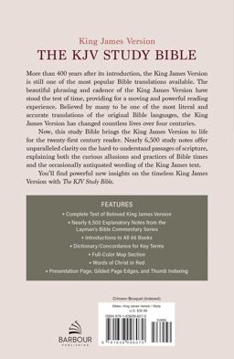 The KJV Study Bible, Indexed [Crimson Bouquet]