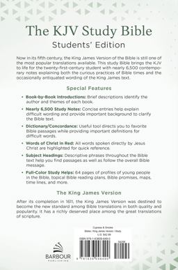 The KJV Study Bible, Students' Edition [Cypress and Smoke]