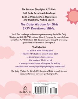 The Daily Wisdom for Girls SKJV Devotional Bible