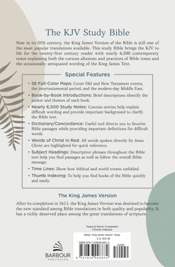 The KJV Study Bible: Atlas Edition, Thumb Indexed [Taupe and Denim Crosshatch]