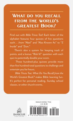 Bible Trivia Test