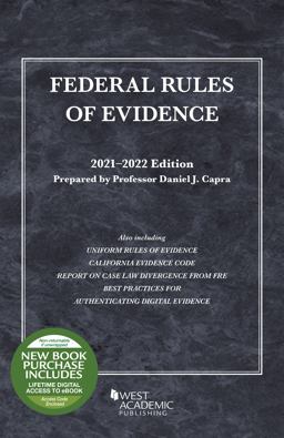 Federal Rules of Evidence, with Faigman Evidence Map, 2021-2022 Edition 2021st 9781636592527 Front Cover