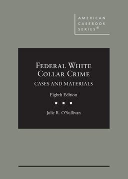     FEDERAL WHITE COLLAR CRIME,CS.+MTRL  9781636593852 Front Cover