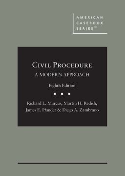 Civil Procedure, a Modern Approach Civil Procedure, a Modern Approach