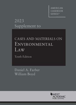 Cases and Materials on Environmental Law