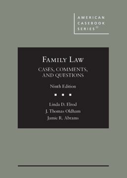     FAMILY LAW:CASES,COMMENTS+QUESTIONS  9781636599205 Front Cover