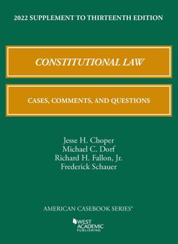     CONSTITUTIONAL LAW-22 SUPP.  9781636599236 Front Cover