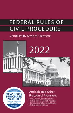     FEDERAL RULES OF CIVIL PRO.'22-W/AC  9781636599410 Front Cover