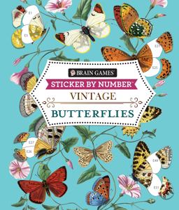 Brain Games - Sticker by Number - Vintage: Butterflies