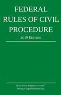 Federal Rules of Civil Procedure; 2019 Edition  9781640020450 Front Cover
