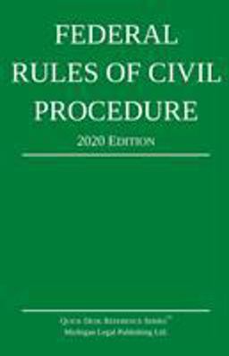 Federal Rules of Civil Procedure; 2020 Edition With Statutory Supplement  9781640020726 Front Cover