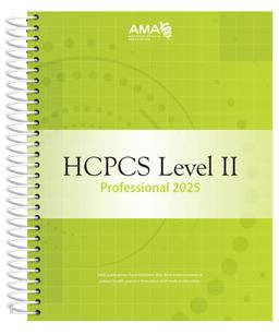N.  HCPCS LEVEL II 2025,PROF.ED.  9781640163140 Front Cover