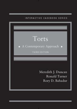 Torts, a Contemporary Approach 3rd 9781640200708 Front Cover