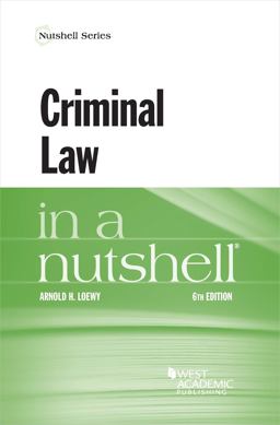 CRIMINAL LAW IN A NUTSHELL  9781640201934 Front Cover