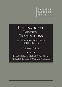 International Business Transactions A Problem-Oriented Coursebook 13th 9781640202566 Front Cover