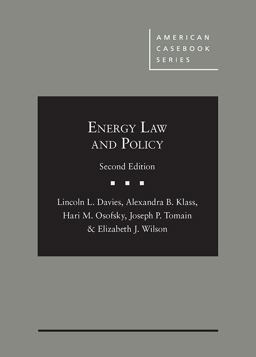 Energy Law and Policy 2nd 9781640208285 Front Cover