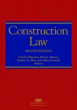 Construction Law, Second Edition 2nd 9781641054645 Front Cover