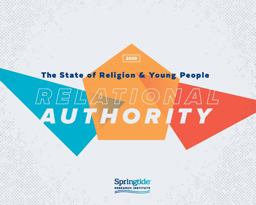 State of Religion and Young People 2020 Relational Authority  9781641211406 Front Cover