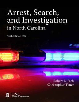     ARREST,SEARCH+INVEST.IN NORTH CAROL  9781642380415 Front Cover