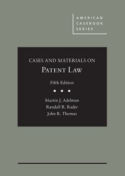Cases and Materials on Patent Law 5th 9781642420975 Front Cover