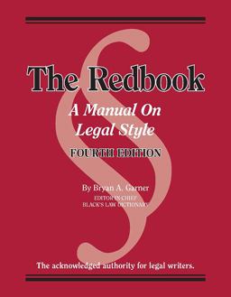 Redbook A Manual on Legal Style 4th 9781642421002 Front Cover