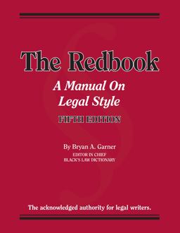     REDBOOK:MANUAL ON LEGAL STYLE  9781642421439 Front Cover