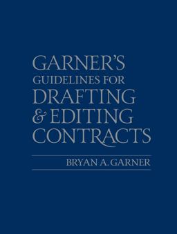 Guidelines for Drafting and Editing Contracts  9781642426694 Front Cover