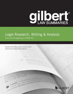 Gilbert Law Summary on Legal Research, Writing and Analysis 13th 9781642426724 Front Cover