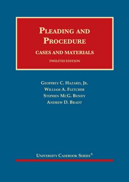 Pleading and Procedure, Cases and Materials 12th 9781642427622 Front Cover