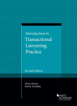 INTRO.TO TRANSACTIONAL LAWYERING PRAC.  9781642427950 Front Cover