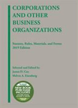 Corporations and Other Business Organizations, Statutes, Rules, Materials and Forms 2019 2019th 9781642429312 Front Cover