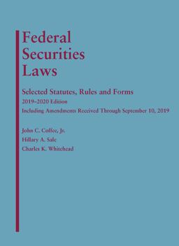 FED.SECURITIES LAWS:SEL...2020 EDITION  9781642429398 Front Cover