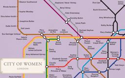 City of Women London Tube Wall Map (A2, 16. 5 X 23. 4 Inches)