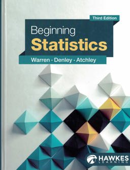 Beginning Statistics 3e Textbook + Software + EBook  9781642772807 Front Cover