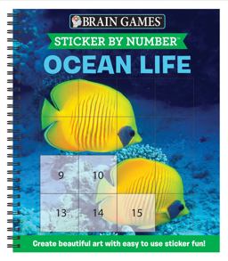 Brain Games - Sticker by Number: Ocean Life (Square Stickers)