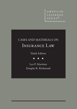 Cases and Materials on Insurance Law 9th 9781647081300 Front Cover
