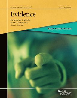 EVIDENCE:BLACK LETTER OUTLINES  9781647082284 Front Cover