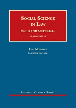     SOCIAL SCIENCE IN LAW:CS.+MTRLS.  9781647083090 Front Cover